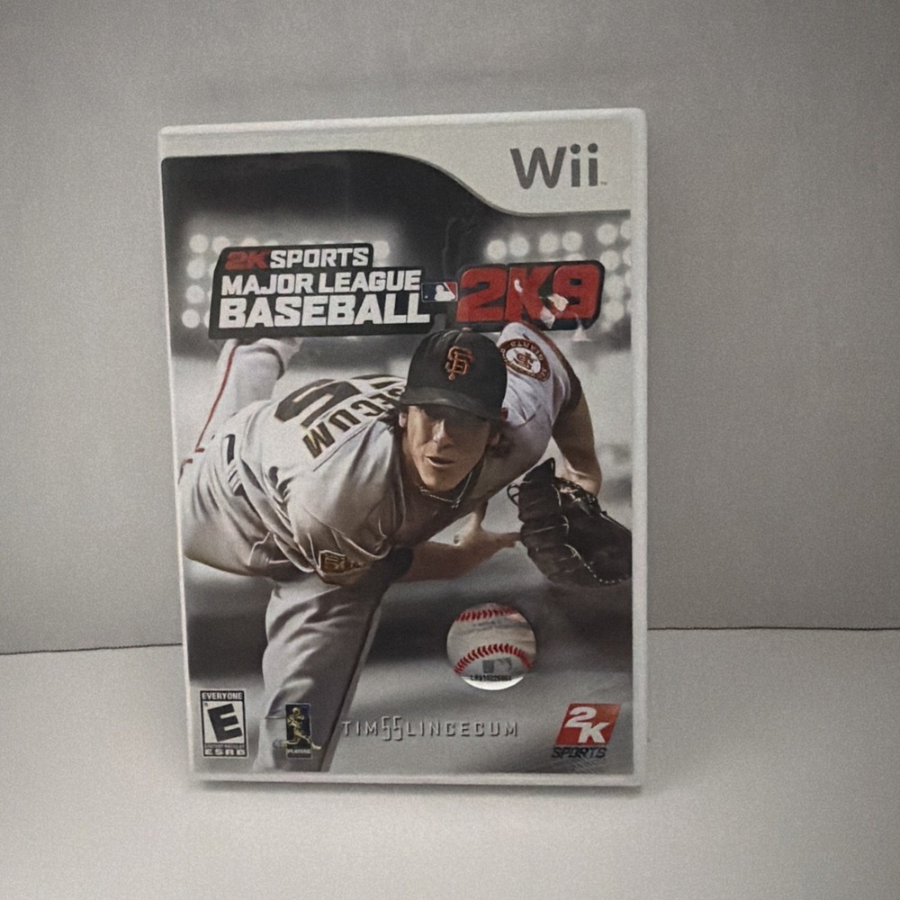 Major League Baseball 2K9 Nintendo Wii MLB 2K9 Complete CIB Tim Lincecum Cover
